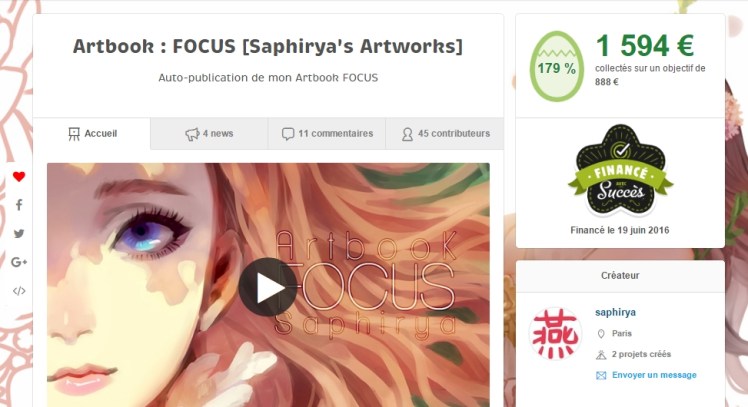 projet de financement participatif sur ulule financé à 179%